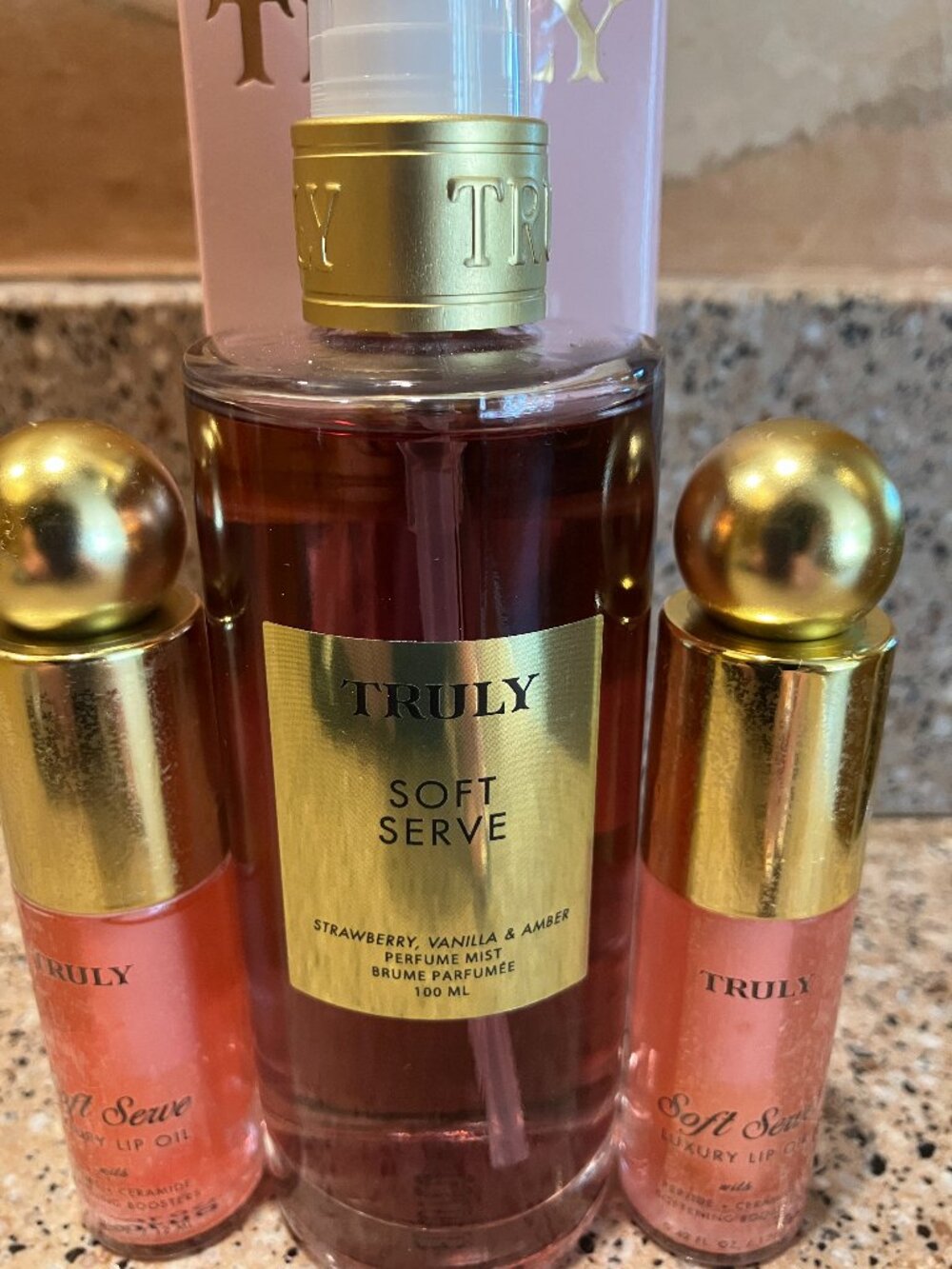 TRULY Soft Serve Perfume Mist and 2 Lip Oils ! Brand New!